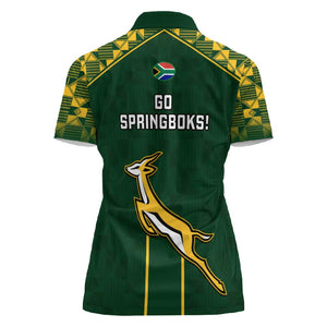 South Africa Rugby Women Polo Shirt Go Champions Springboks