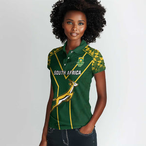 South Africa Rugby Women Polo Shirt Go Champions Springboks