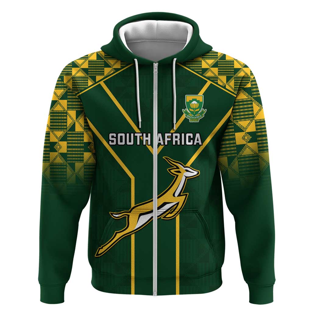 South Africa Rugby Zip Hoodie Go Champions Springboks