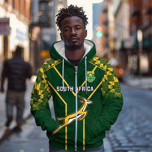 South Africa Rugby Zip Hoodie Go Champions Springboks