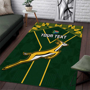 Custom South Africa Rugby Area Rug Go Champions Springboks