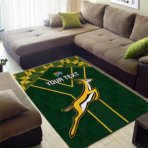 Custom South Africa Rugby Area Rug Go Champions Springboks