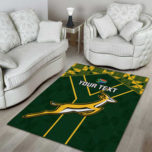 Custom South Africa Rugby Area Rug Go Champions Springboks