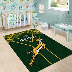 Custom South Africa Rugby Area Rug Go Champions Springboks