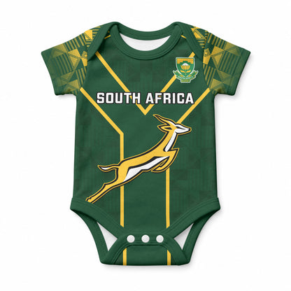 Custom South Africa Rugby Baby Onesie Go Champions World Cup Springboks