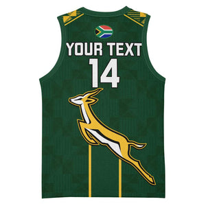 Custom South Africa Rugby Basketball Jersey Go Champions Springboks LT14