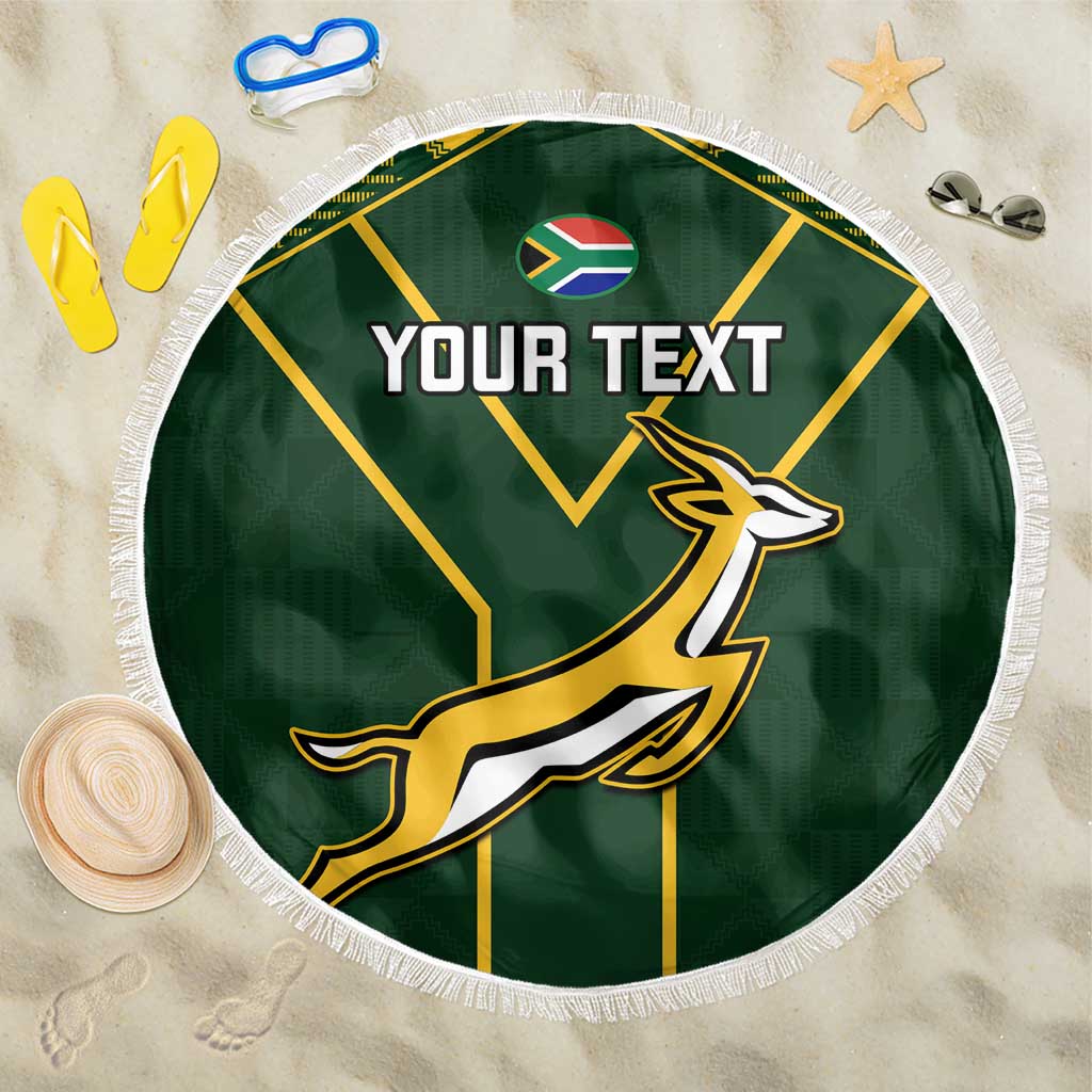 Custom South Africa Rugby Beach Blanket Go Champions Springboks