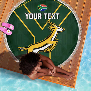 Custom South Africa Rugby Beach Blanket Go Champions Springboks