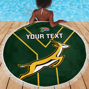 Custom South Africa Rugby Beach Blanket Go Champions Springboks