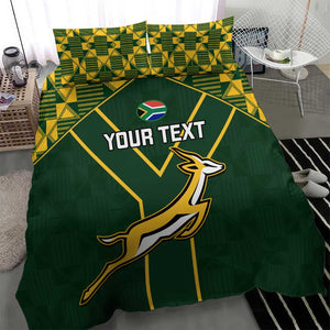 Custom South Africa Rugby Bedding Set Go Champions Springboks