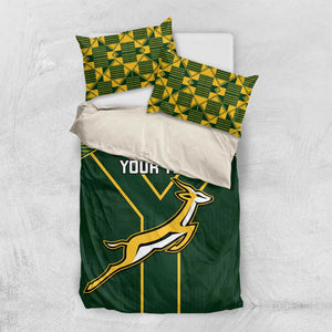 Custom South Africa Rugby Bedding Set Go Champions Springboks