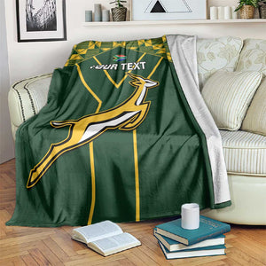 Custom South Africa Rugby Blanket Go Champions Springboks