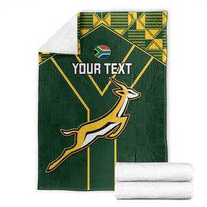 Custom South Africa Rugby Blanket Go Champions Springboks