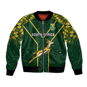Custom South Africa Rugby Bomber Jacket Go Champions Springboks
