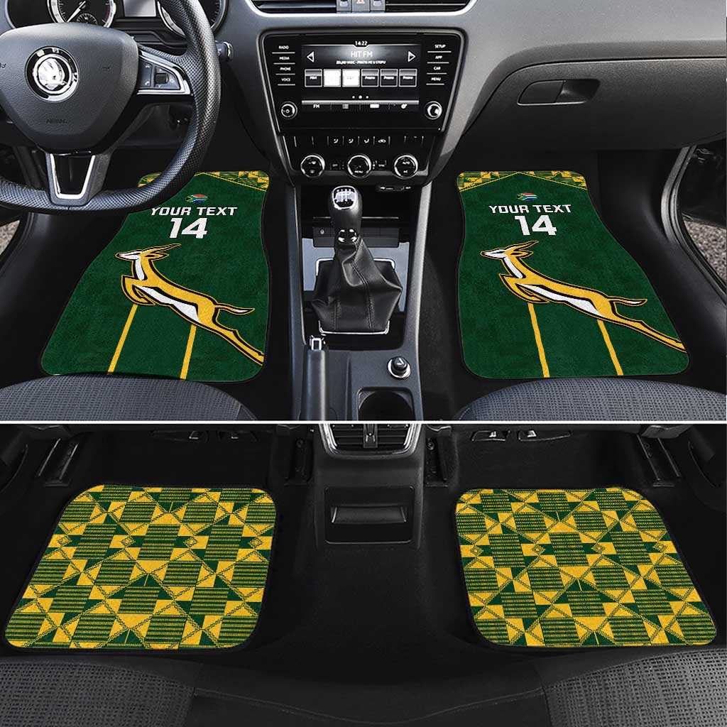 Custom South Africa Rugby Car Mats Go Champions Springboks