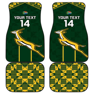 Custom South Africa Rugby Car Mats Go Champions Springboks