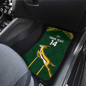 Custom South Africa Rugby Car Mats Go Champions Springboks