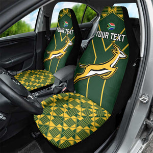 Custom South Africa Rugby Car Seat Cover Go Champions Springboks