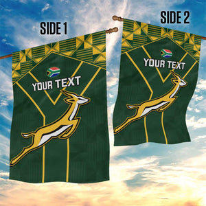 Custom South Africa Rugby Garden Flag Go Champions Springboks