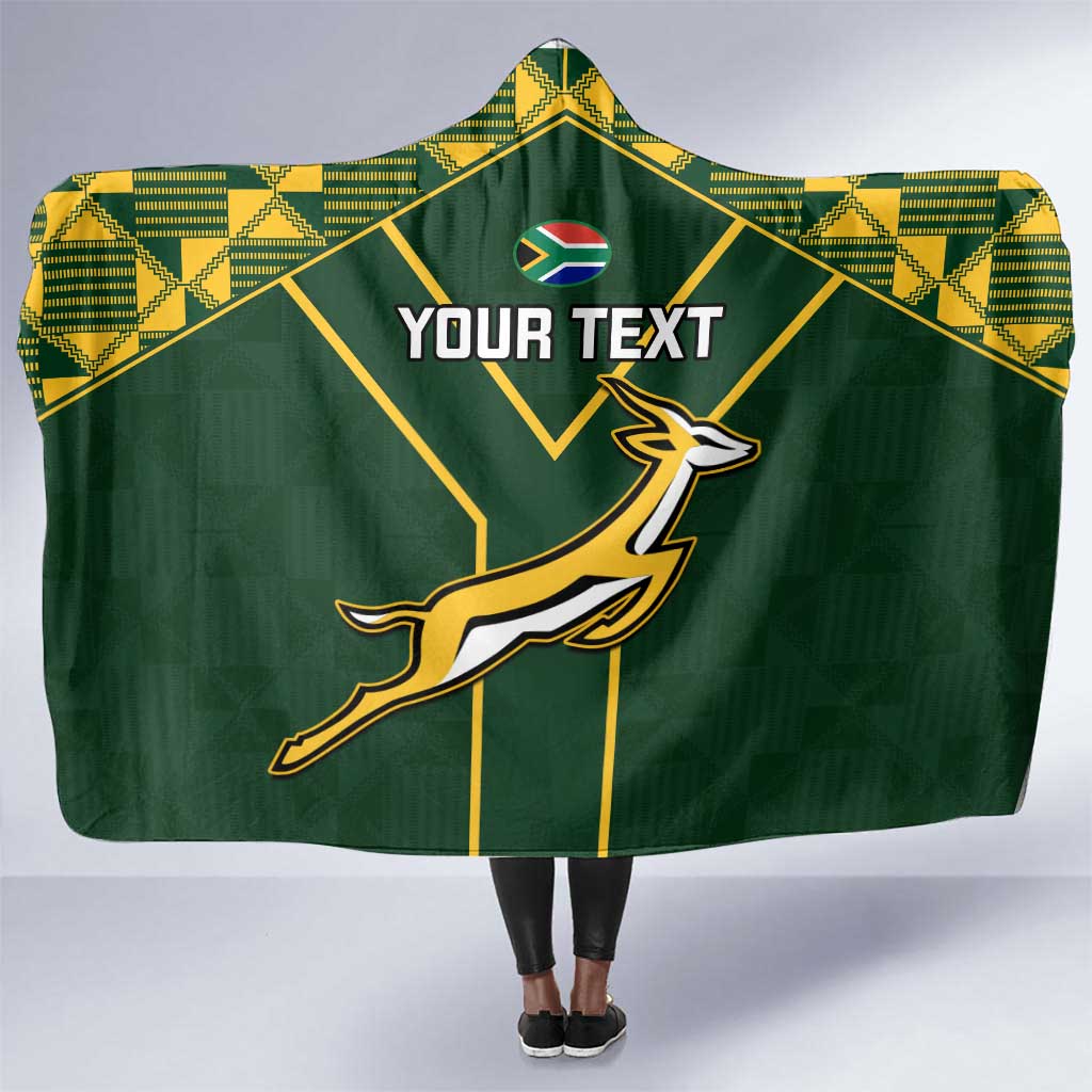 Custom South Africa Rugby Hooded Blanket Go Champions Springboks