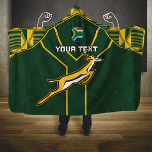 Custom South Africa Rugby Hooded Blanket Go Champions Springboks