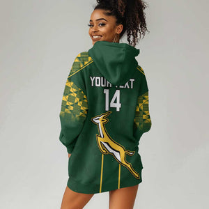 Custom South Africa Rugby Hoodie Dress Go Champions Springboks