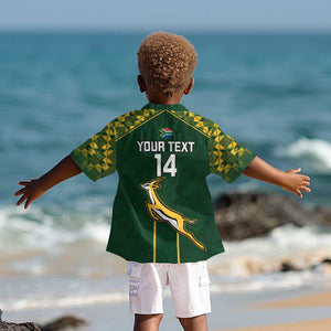 Custom South Africa Rugby Kid Hawaiian Shirt Go Champions Springboks