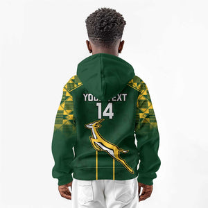 Custom South Africa Rugby Kid Hoodie Go Champions Springboks