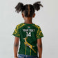Custom South Africa Rugby Kid T shirt Go Champions Springboks