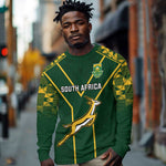 Custom South Africa Rugby Long Sleeve Shirt Go Champions Springboks LT14