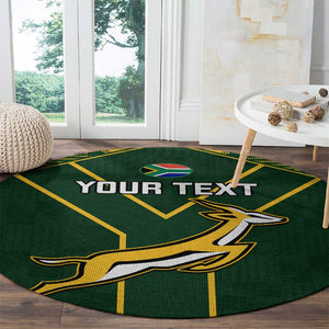 Custom South Africa Rugby Round Carpet Go Champions Springboks