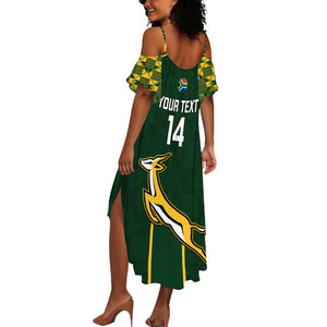 Custom South Africa Rugby Summer Maxi Dress Go Champions Springboks