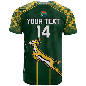 Custom South Africa Rugby T shirt Go Champions Springboks