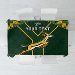 Custom South Africa Rugby Tablecloth Go Champions Springboks