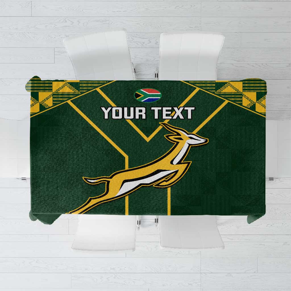 Custom South Africa Rugby Tablecloth Go Champions Springboks