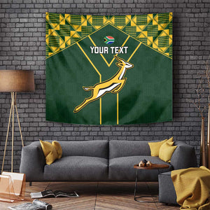 Custom South Africa Rugby Tapestry Go Champions Springboks