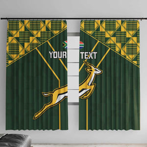 Custom South Africa Rugby Window Curtain Go Champions Springboks