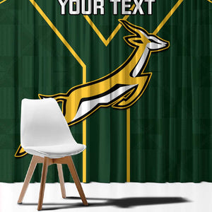 Custom South Africa Rugby Window Curtain Go Champions Springboks