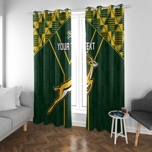 Custom South Africa Rugby Window Curtain Go Champions Springboks