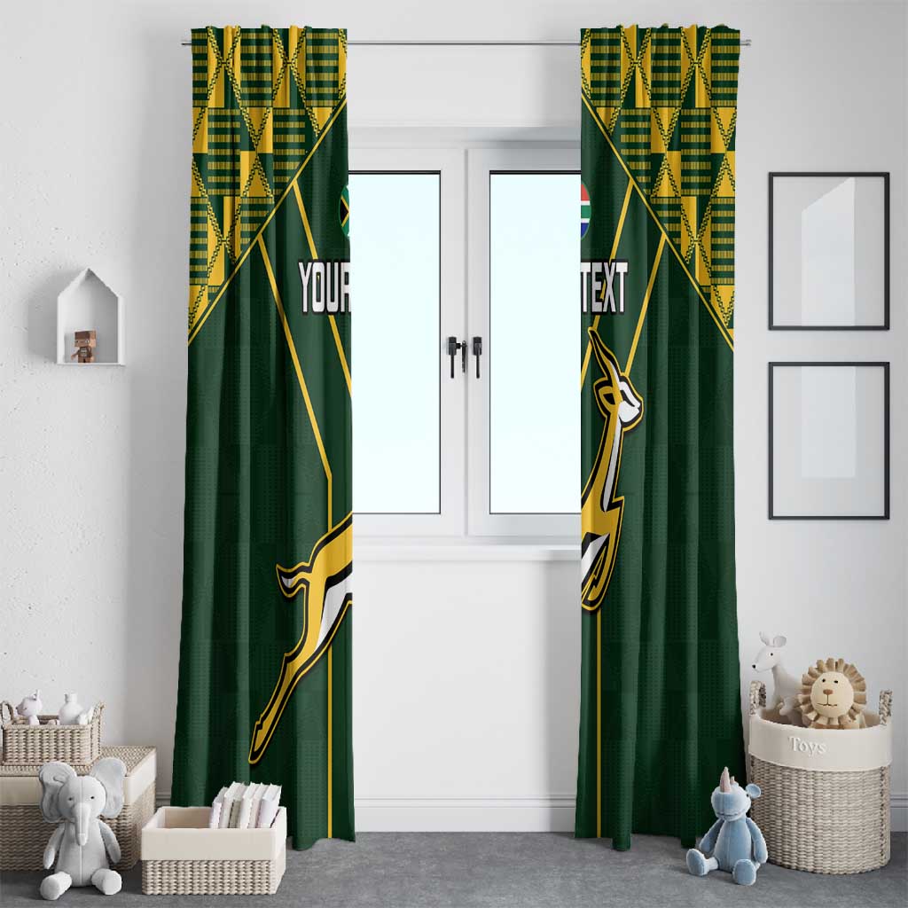 Custom South Africa Rugby Window Curtain Go Champions Springboks