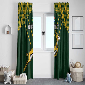 Custom South Africa Rugby Window Curtain Go Champions Springboks