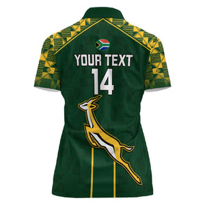 Custom South Africa Rugby Women Polo Shirt Go Champions Springboks