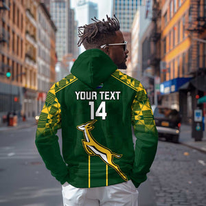 Custom South Africa Rugby Zip Hoodie Go Champions Springboks