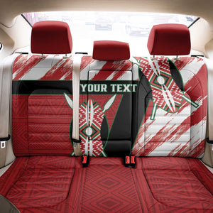 Custom Kenya Rugby Sevens Back Car Seat Cover Maasai Shield With African Pattern