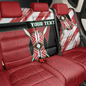 Custom Kenya Rugby Sevens Back Car Seat Cover Maasai Shield With African Pattern