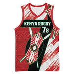 Custom Kenya Rugby Sevens Basketball Jersey Maasai Shield With African Pattern LT14