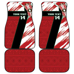 Custom Kenya Rugby Sevens Car Mats Maasai Shield With African Pattern