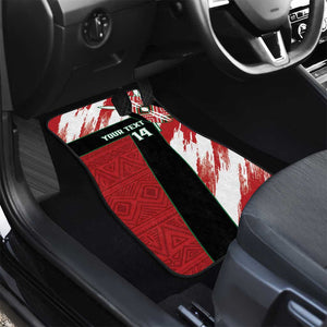 Custom Kenya Rugby Sevens Car Mats Maasai Shield With African Pattern