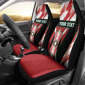 Custom Kenya Rugby Sevens Car Seat Cover Maasai Shield With African Pattern