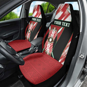 Custom Kenya Rugby Sevens Car Seat Cover Maasai Shield With African Pattern